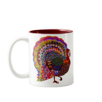 Jeweled Turkey Coffee Mugs