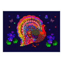 Jeweled Turkey Personalized Invitations