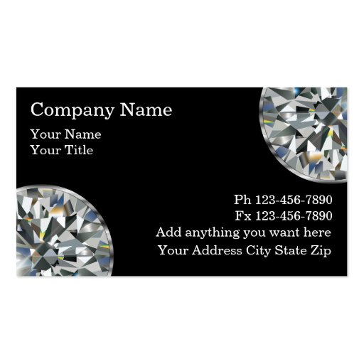 Jeweler Business Cards (front side)