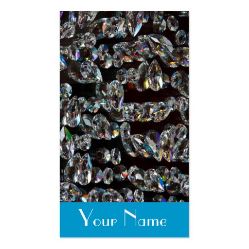 Jeweler Jewelry  Diamond Sparkle Business Card Template (front side)