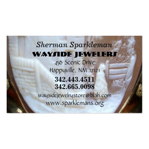 Jewelers Antique Collectors Business Card (front side)