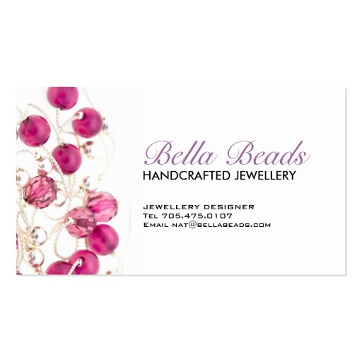 Jewelery Designer Business Card (front side)