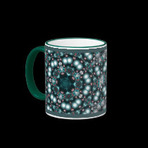 Jewelia : Aqua Green Fractal Jewels Mug mugs