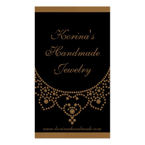 Jewelled Glam Business Card, Gold