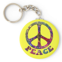 Jewelled Peace Keychain