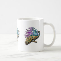 Jewelled peacock mugs