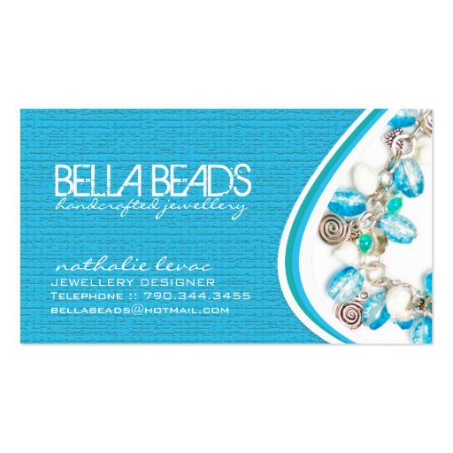 Jewellery Designer Business Cards (front side)