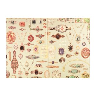 Jewellery from the 'Tiffany Catalogue', 1890 Canvas Print