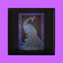 Jewelry Box-Proud Peacock jewelry box gift boxes