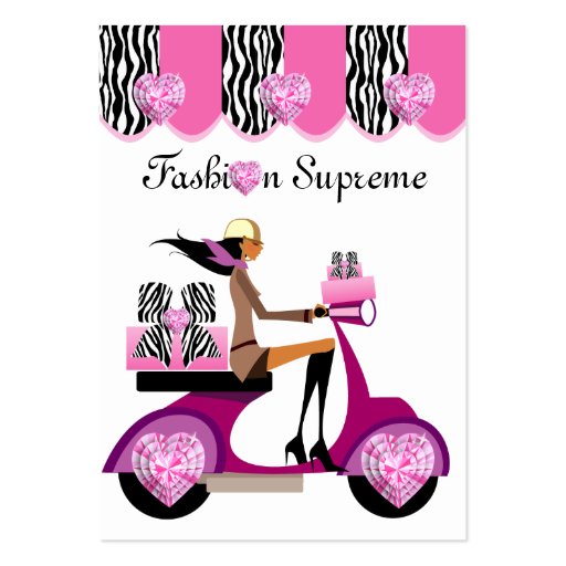 Jewelry Boxes Business Card Scooter Girl Zebra