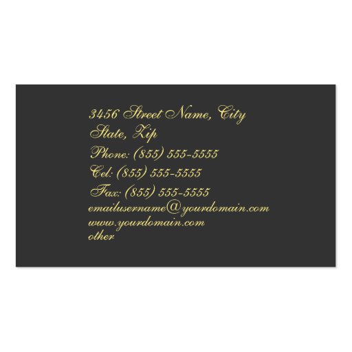 Jewelry Business Business Card (back side)