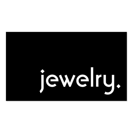 jewelry. business card