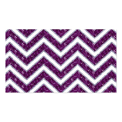 Jewelry Business Card Chevron Sparkle Purple White (front side)