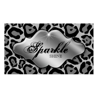 Jewelry Business Cards Animal Leopard Silver profilecard