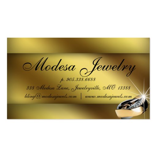 Jewelry Business Cards Cash for Gold 2 (back side)