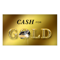 Jewelry Business Cards Cash for Gold Metallic business cards