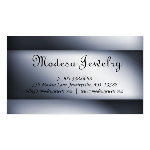 Jewelry Business Cards Cash for Gold Silver (back side)