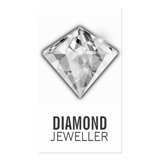Jewelry Business Cards Diamond Platinum (front side)