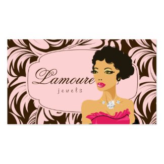 Jewelry Business Cards Diamonds Woman profilecard