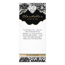 Jewelry Damask Beige Floral Salon Spa Fashion Rack Card