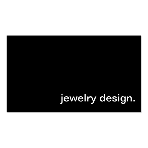 Jewelry Design Business Card (front side)