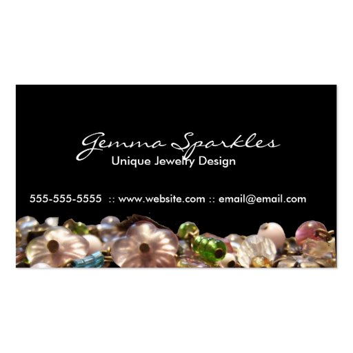 Jewelry double sided Business Cards (front side)
