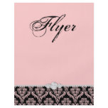 Jewelry Flyer Hair Salon Damask Baby Pink Classy
