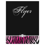 Jewelry Flyer Hair Salon Zebra Hot Pink