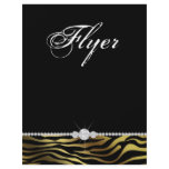 Jewelry Flyer Hair Salon Zebra Silver &amp; Gold
