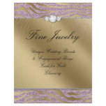 Jewelry Flyer Hair Salon Zebra Sparkle Pink Gold