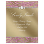Jewelry Flyer Hair Salon Zebra Sparkle Pink Gold 2