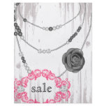 Jewelry Flyer Rose Necklace Gray Pink