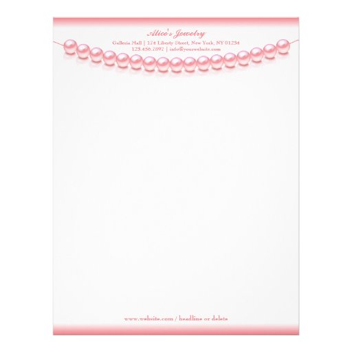 Jewelry Letterhead Zazzle