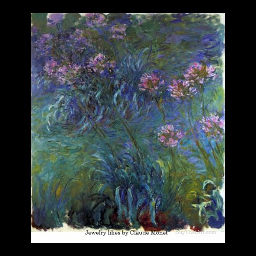 Jewelry lilies by Claude Monet Print