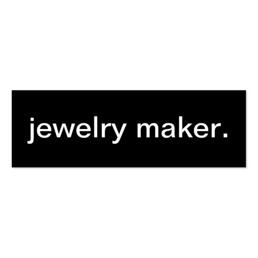Jewelry Maker Business Card (front side)