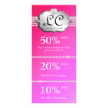 Jewelry Marketing Cards Red Pink Rack Cards