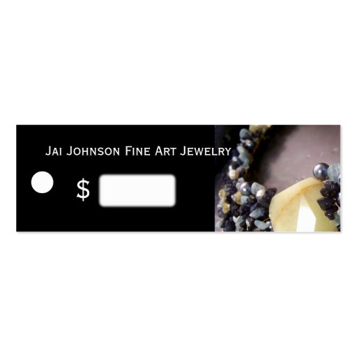 Jewelry Merchandise Price Tags Business Card Templates (front side)