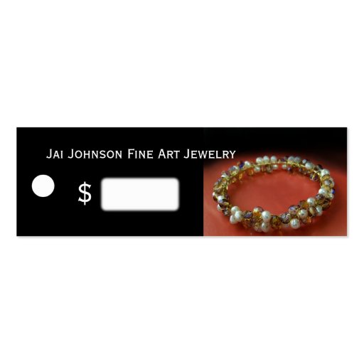 Jewelry Merchandise Price Tags Business Cards (front side)