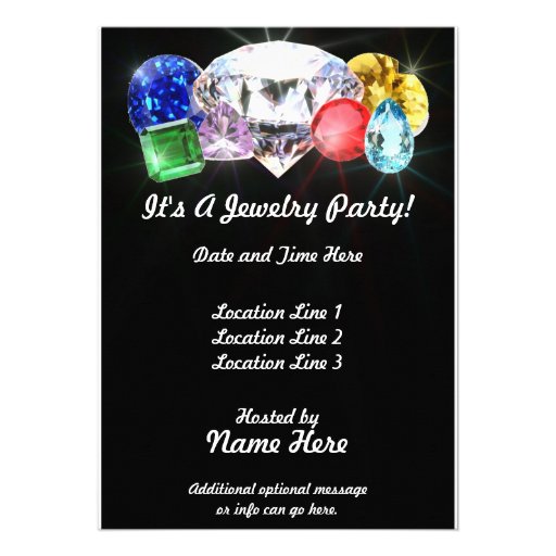 Jewelry Party Custom Invites