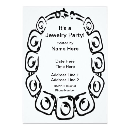 Jewelry Party Custom Invites Zazzle
