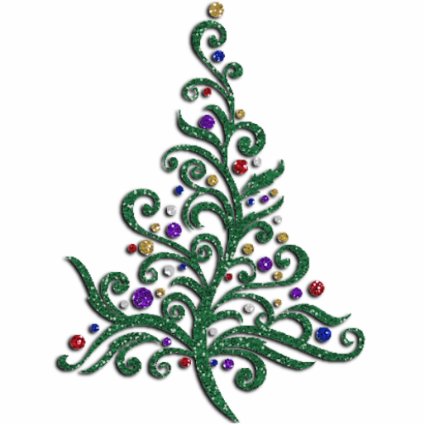 Jewelry - Pin - Green Flourishing Holiday Tree Cut Outs