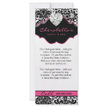 Jewelry Rack Card Damask White Black Pink Floral