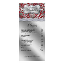 Jewelry Rack Card Leopard Christmas Red Sparkle rack cards