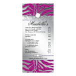 Jewelry Rack Card Zebra Luxury PInk Sparkle Silver