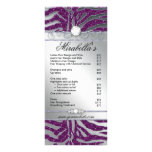 Jewelry Rack Card Zebra Luxury Plum Sparkle Silver