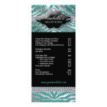 Jewelry Rack Card Zebra Luxury Teal Sparkle Silver
