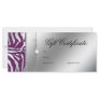 Jewelry Rack Card Zebra Purple Sparkle Silver
