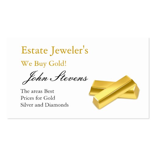 Jewelry Store Business Card Templates (front side)