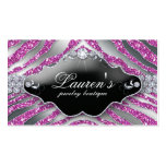 Jewelry Zebra Business Card Sparkle SB Pink