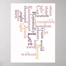 Jewels of awe word art posters